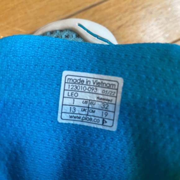 Plae Kids Leo Sneakers (Nucelus Blue) Teal size 1 - Picture 6 of 7